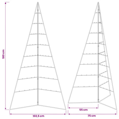 vidaXL Metal Christmas Tree KUOPIO 180 cm Steel Gold