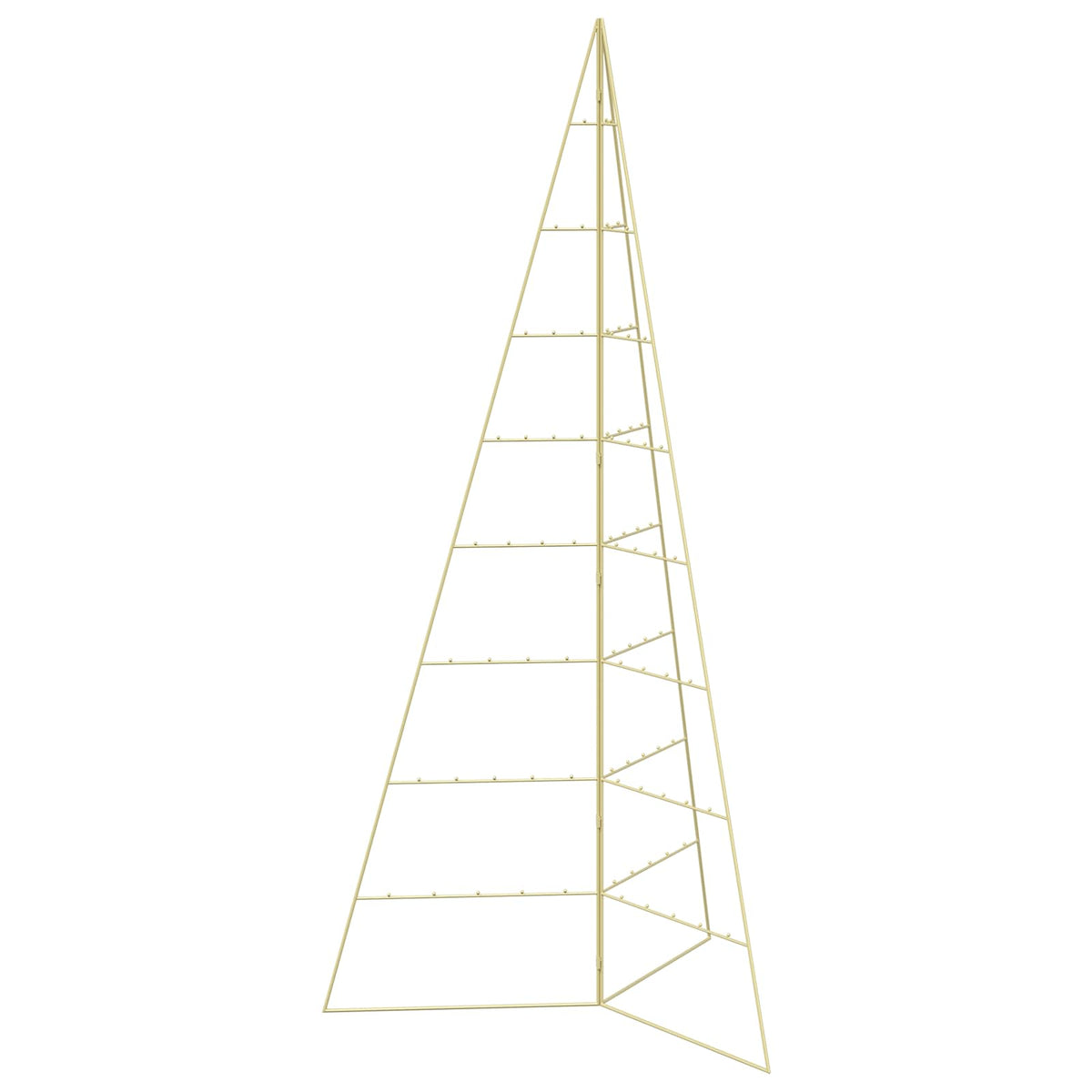 vidaXL Metal Christmas Tree KUOPIO 210 cm Steel Gold