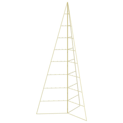 vidaXL Metal Christmas Tree KUOPIO 210 cm Steel Gold