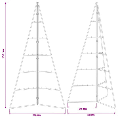 vidaXL Metal Christmas Tree KUOPIO 100 cm Steel White