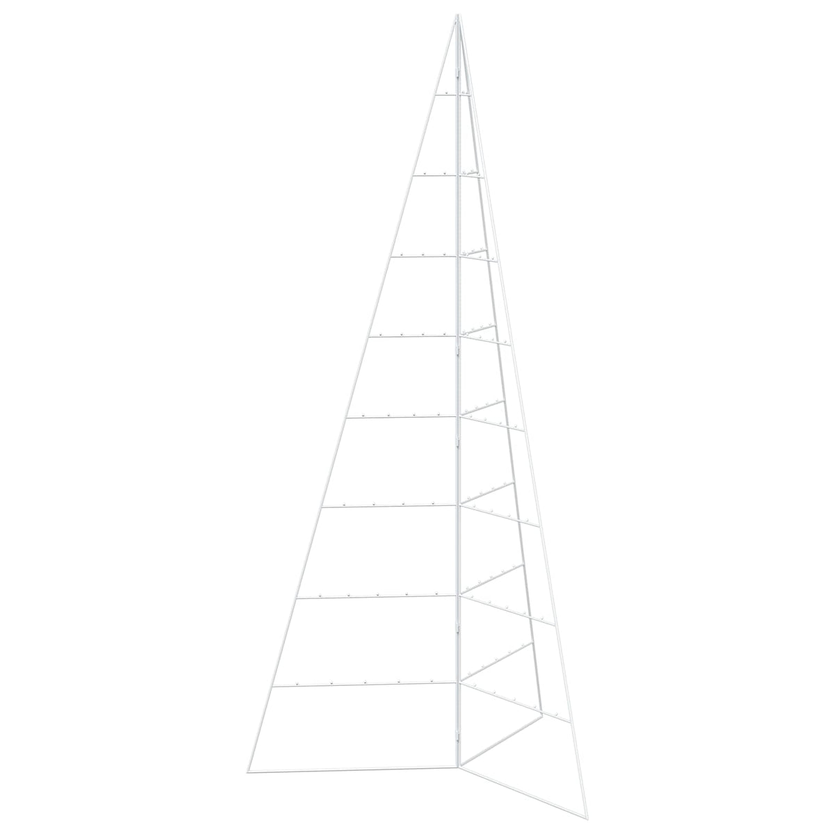 vidaXL Metal Christmas Tree KUOPIO 210 cm Steel White