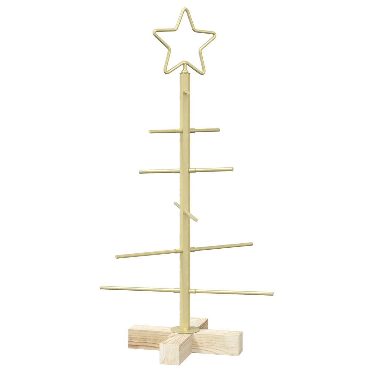 vidaXL Metal Christmas Tree with Stand KUOPIO 60 cm Steel Gold