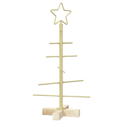 vidaXL Metal Christmas Tree with Stand KUOPIO 60 cm Steel Gold