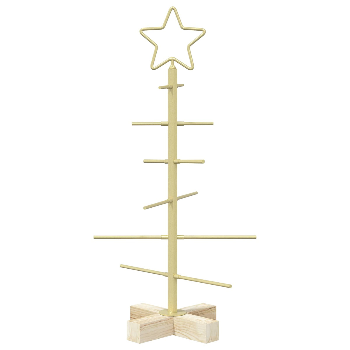 vidaXL Metal Christmas Tree with Stand KUOPIO 60 cm Steel Gold