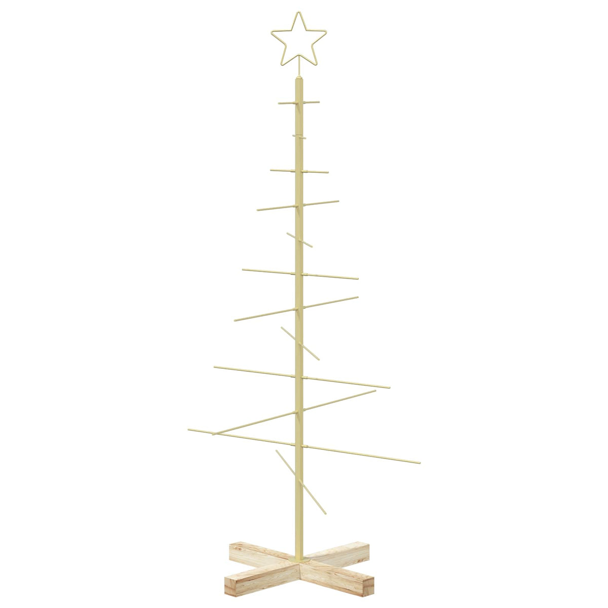 vidaXL Metal Christmas Tree with Stand KUOPIO 120 cm Steel Gold