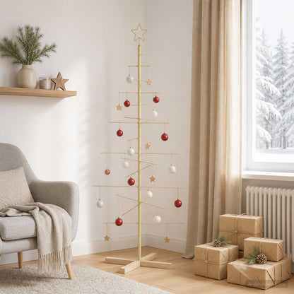 vidaXL Metal Christmas Tree with Stand KUOPIO 150 cm Steel Gold