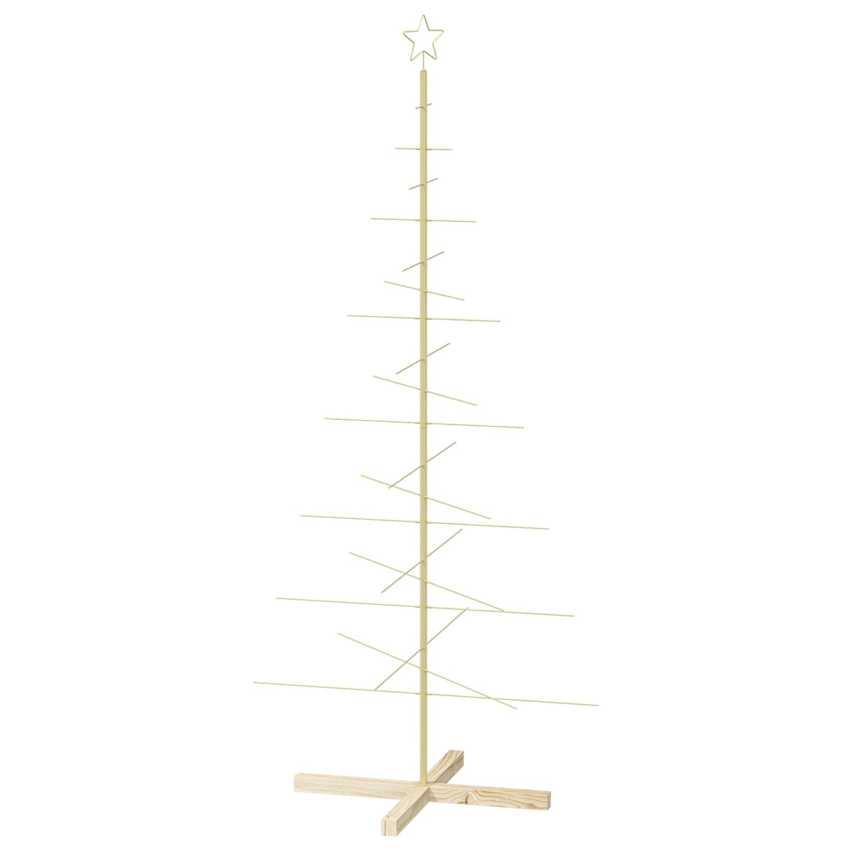 vidaXL Metal Christmas Tree with Stand KUOPIO 180 cm Steel Gold