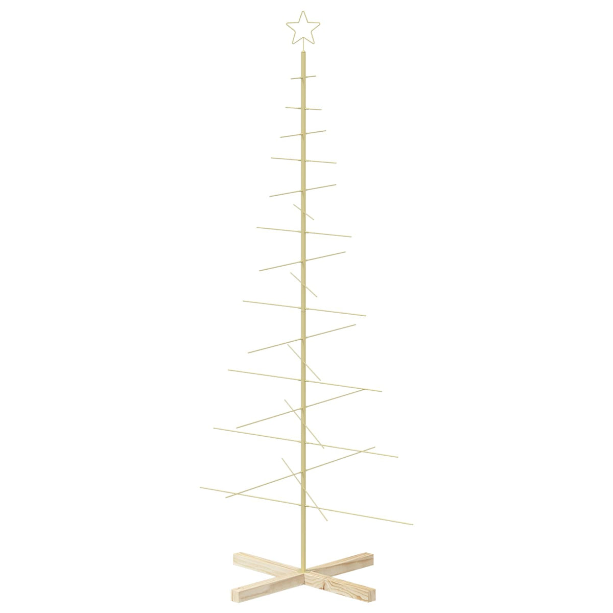 vidaXL Metal Christmas Tree with Stand KUOPIO 180 cm Steel Gold