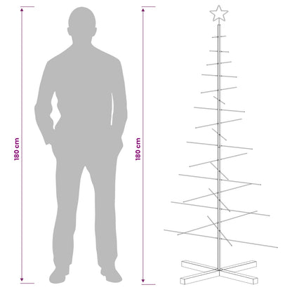 vidaXL Metal Christmas Tree with Stand KUOPIO 180 cm Steel Gold