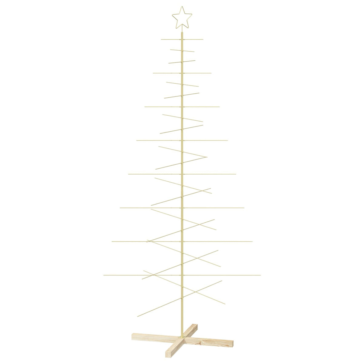 vidaXL Metal Christmas Tree with Stand KUOPIO 210 cm Steel Gold