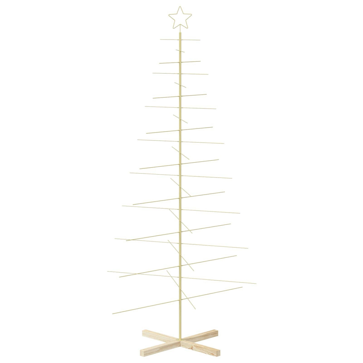 vidaXL Metal Christmas Tree with Stand KUOPIO 210 cm Steel Gold