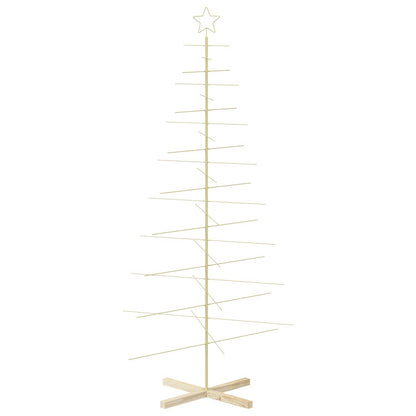 vidaXL Metal Christmas Tree with Stand KUOPIO 210 cm Steel Gold