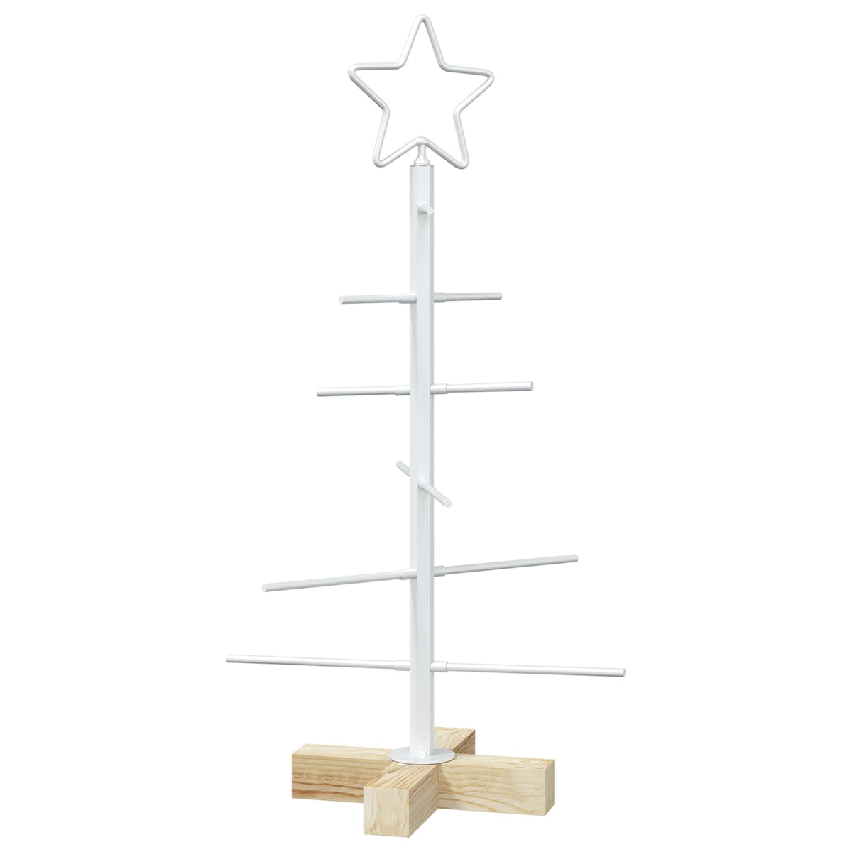 vidaXL Metal Christmas Tree with Stand KUOPIO 60 cm Steel White