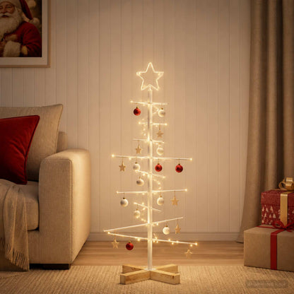vidaXL Metal Christmas Tree with Stand KUOPIO 90 cm Steel White