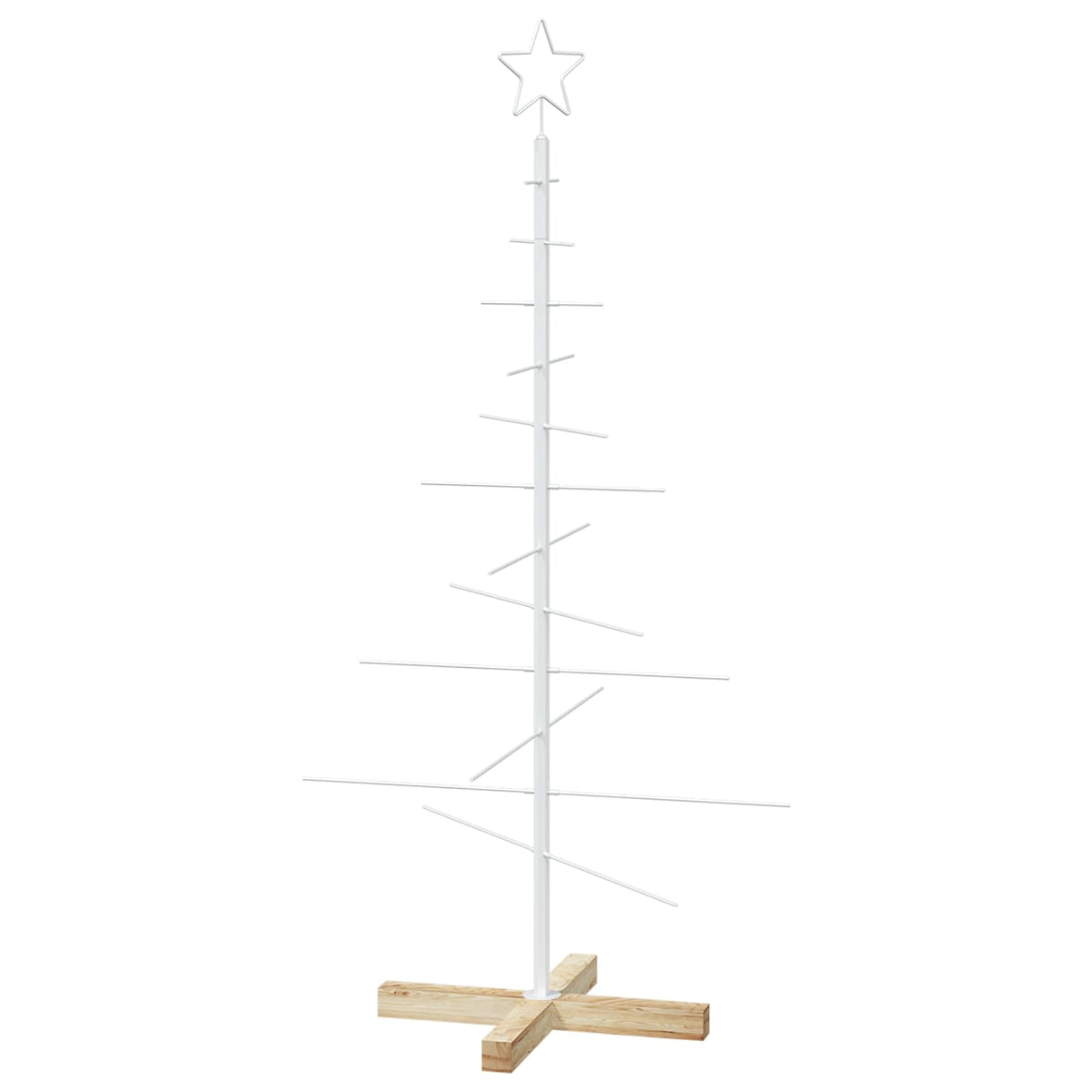 vidaXL Metal Christmas Tree with Stand KUOPIO 120 cm Steel White