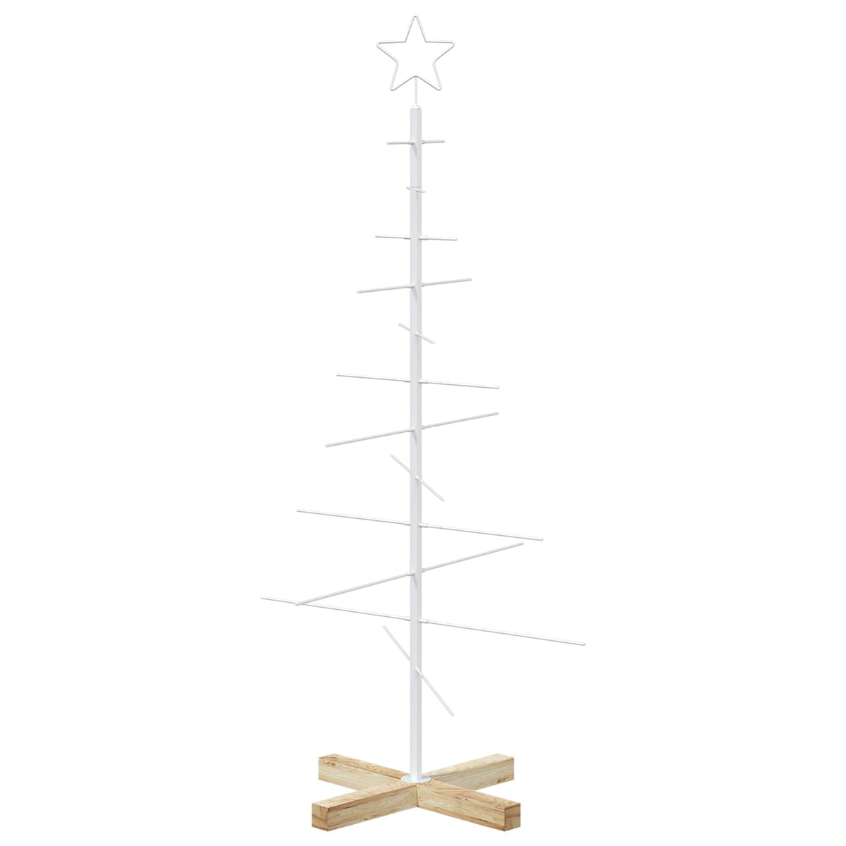 vidaXL Metal Christmas Tree with Stand KUOPIO 120 cm Steel White