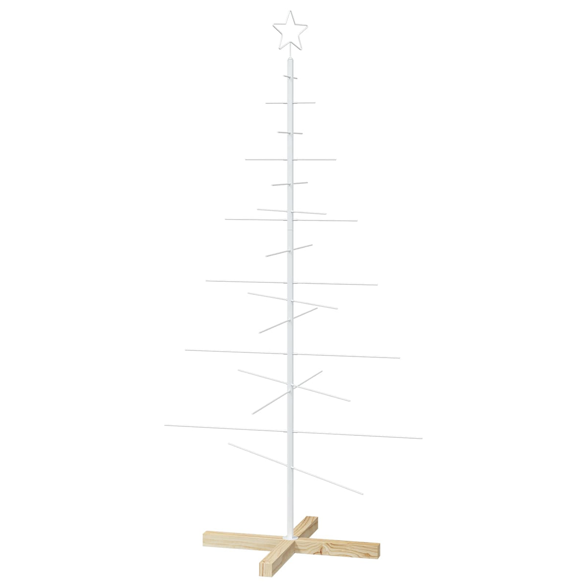 vidaXL Metal Christmas Tree with Stand KUOPIO 150 cm Steel White