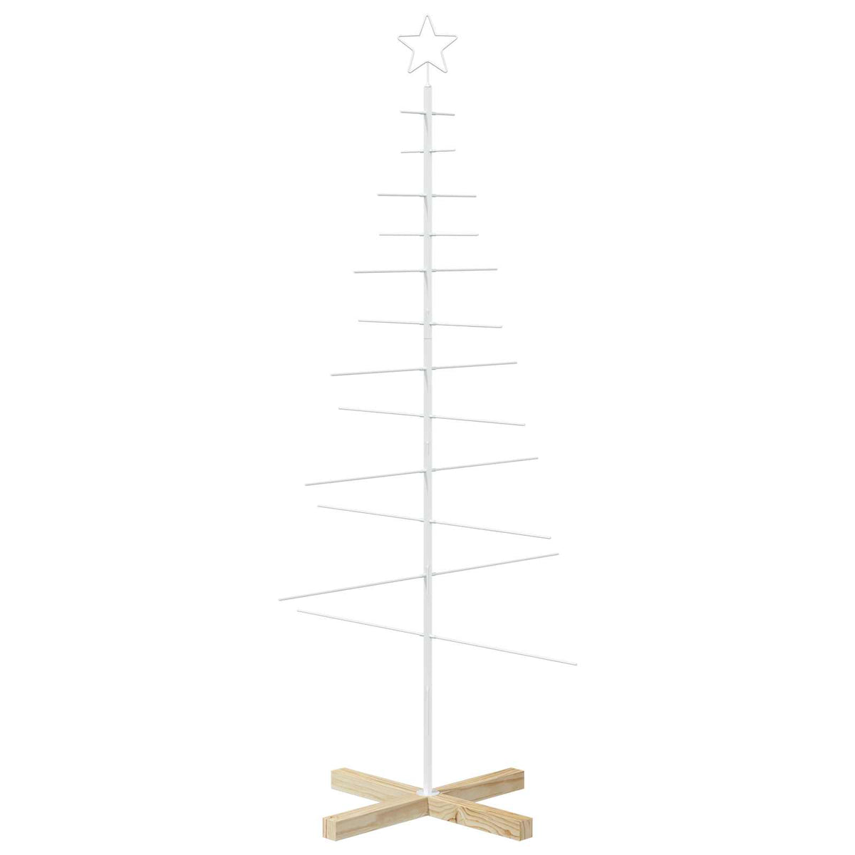 vidaXL Metal Christmas Tree with Stand KUOPIO 150 cm Steel White