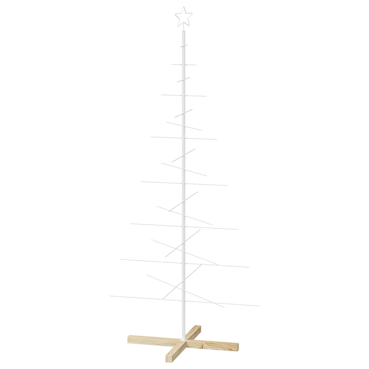 vidaXL Metal Christmas Tree with Stand KUOPIO 180 cm Steel White