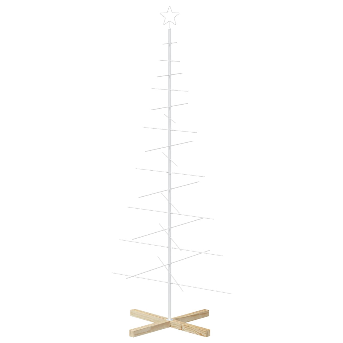 vidaXL Metal Christmas Tree with Stand KUOPIO 180 cm Steel White