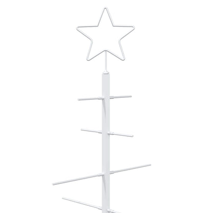 vidaXL Metal Christmas Tree with Stand KUOPIO 210 cm Steel White