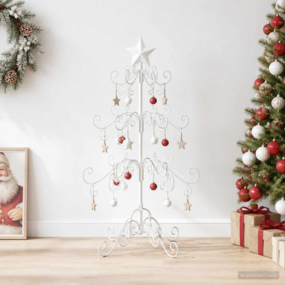 vidaXL Metal Christmas Tree KUOPIO 90 cm Steel White
