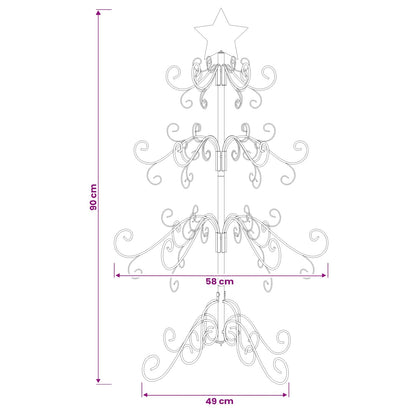 vidaXL Metal Christmas Tree KUOPIO 90 cm Steel White
