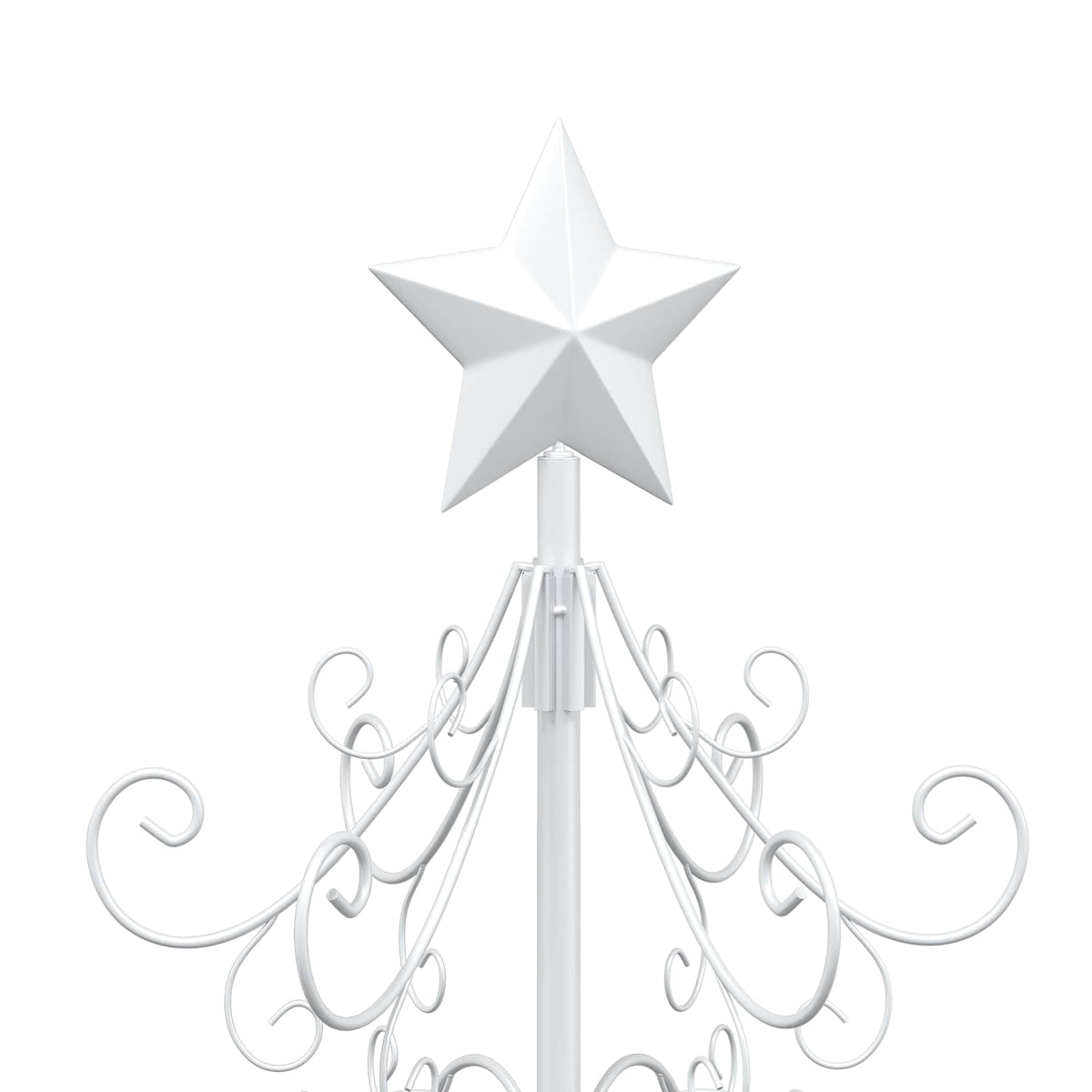 vidaXL Metal Christmas Tree KUOPIO 180 cm Steel White