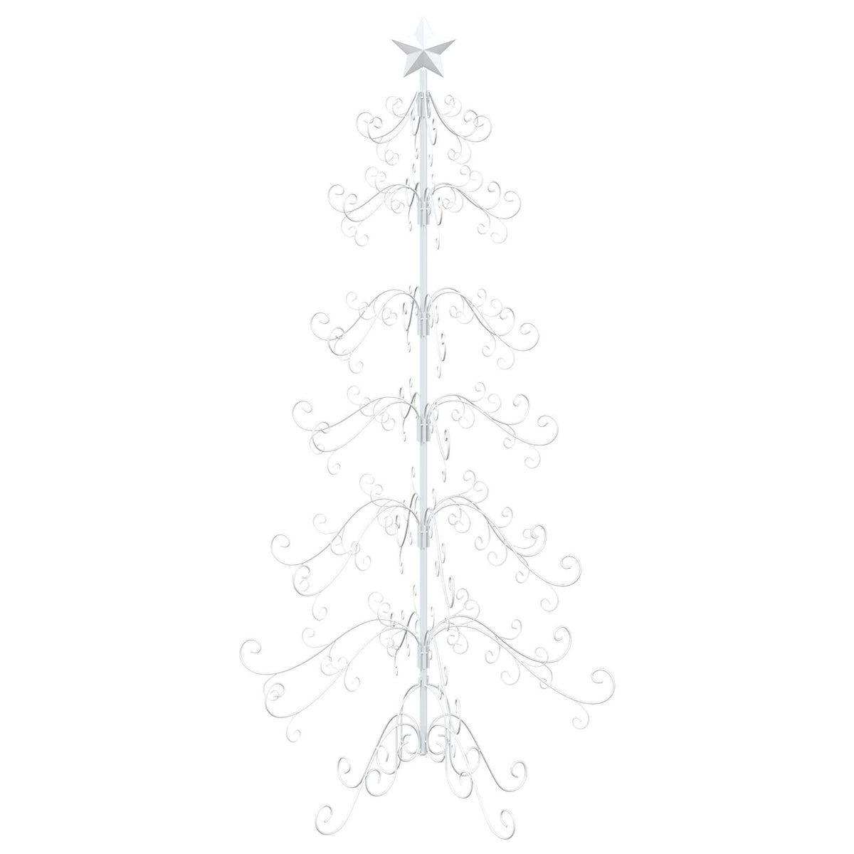 vidaXL Metal Christmas Tree KUOPIO 180 cm Steel White