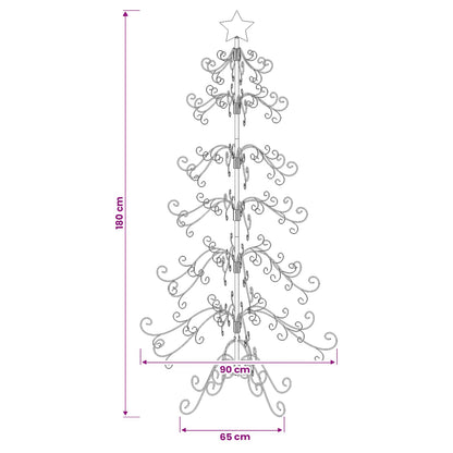 vidaXL Metal Christmas Tree KUOPIO 180 cm Steel White