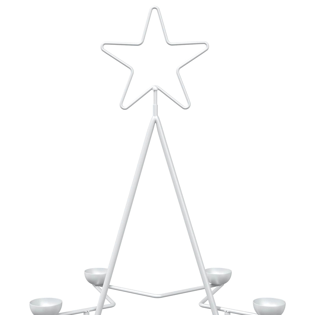 vidaXL Metal Christmas Tree with Holder KUOPIO 140 cm Steel White