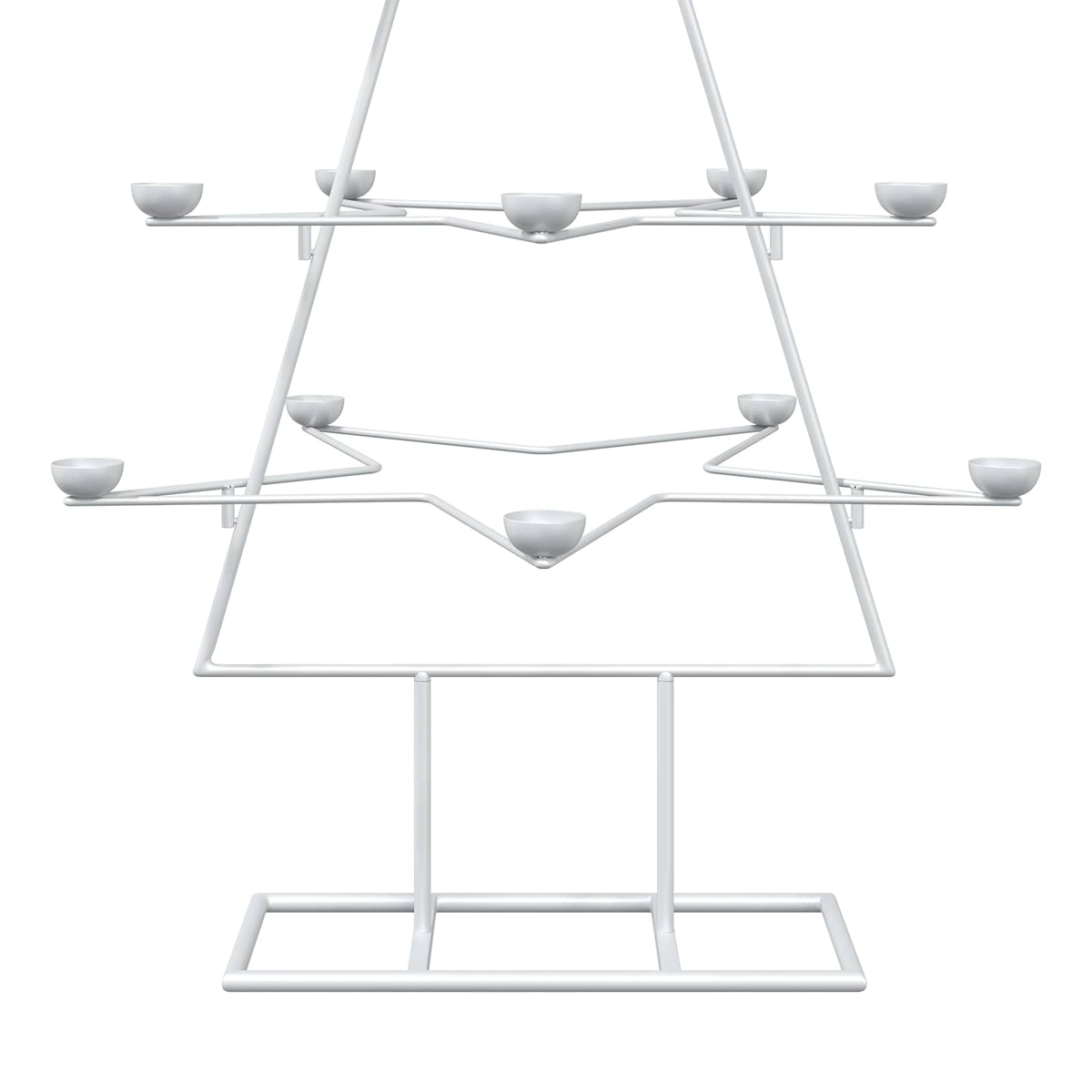 vidaXL Metal Christmas Tree with Holder KUOPIO 140 cm Steel White