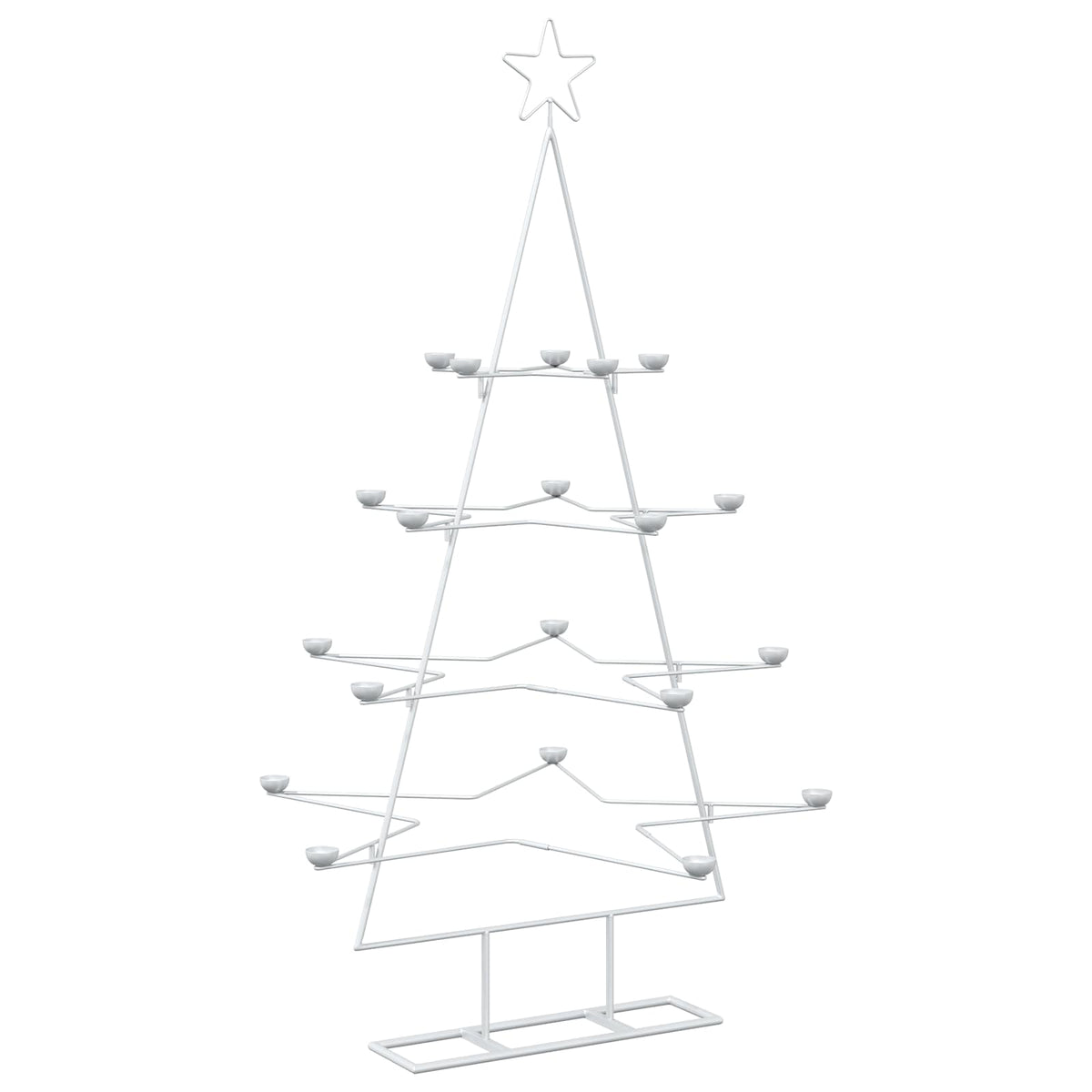 vidaXL Metal Christmas Tree with Holder KUOPIO 140 cm Steel White