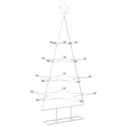 vidaXL Metal Christmas Tree with Holder KUOPIO 140 cm Steel White