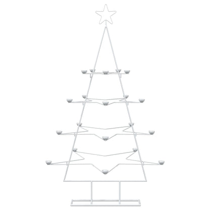 vidaXL Metal Christmas Tree with Holder KUOPIO 140 cm Steel White