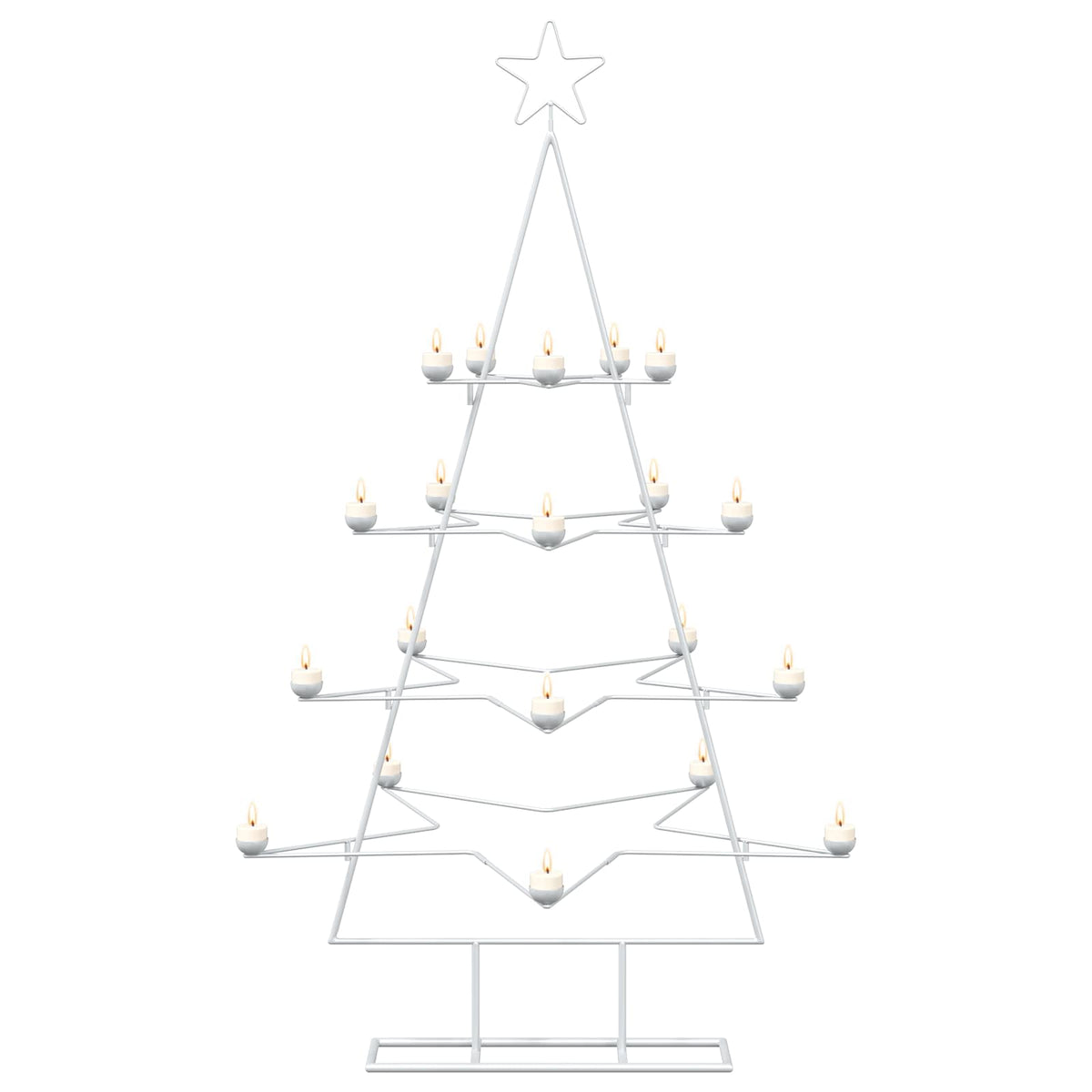 vidaXL Metal Christmas Tree with Holder KUOPIO 140 cm Steel White