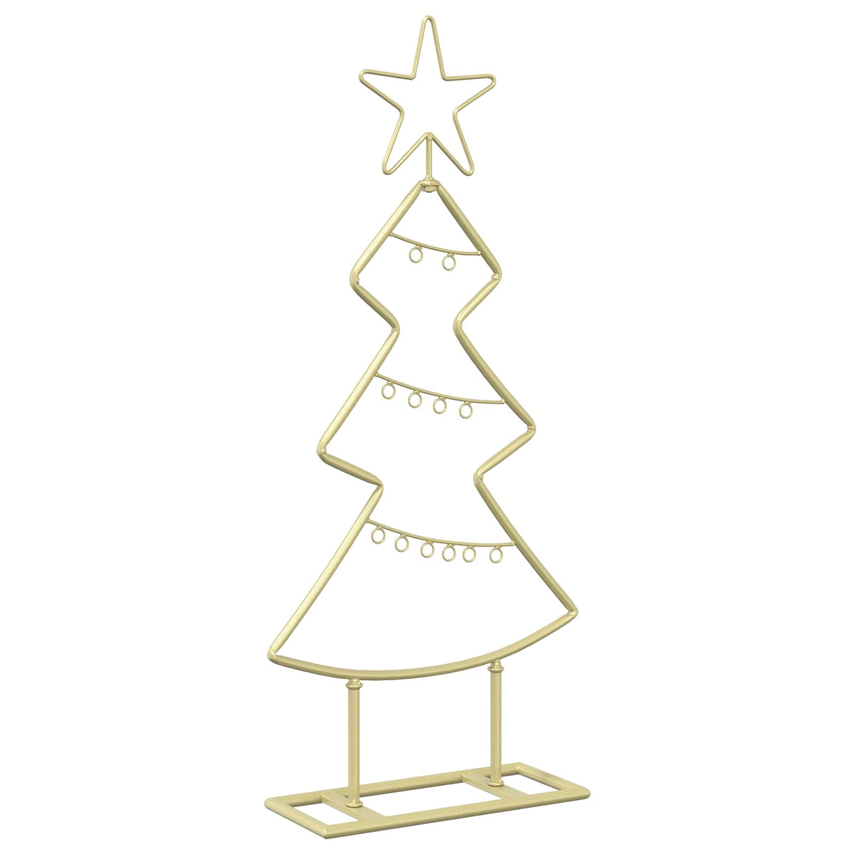 vidaXL Metal Christmas Tree with Stand KUOPIO 60 cm Steel Gold