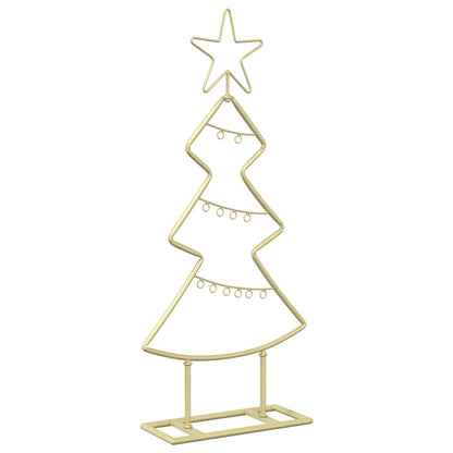 vidaXL Metal Christmas Tree with Stand KUOPIO 60 cm Steel Gold