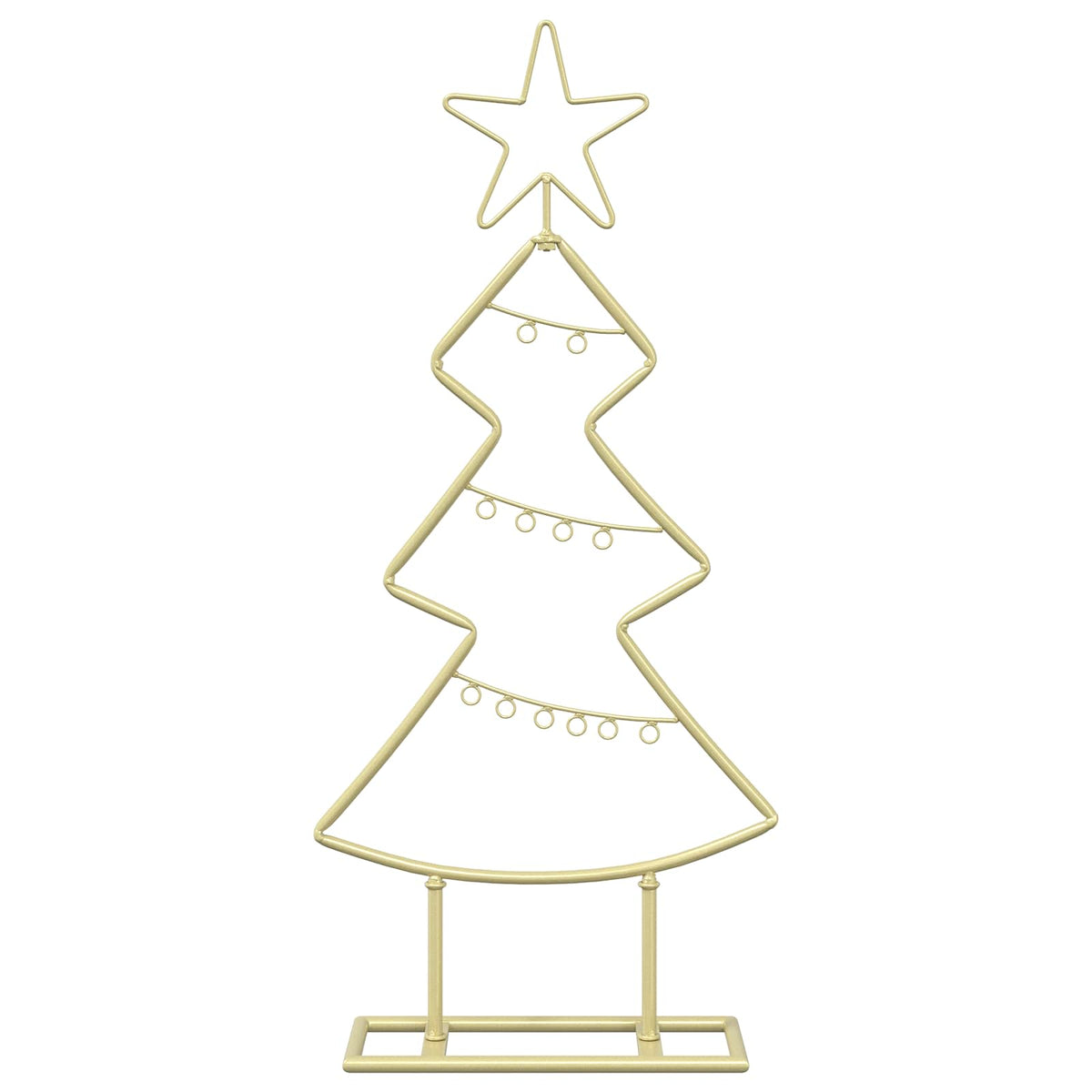 vidaXL Metal Christmas Tree with Stand KUOPIO 60 cm Steel Gold