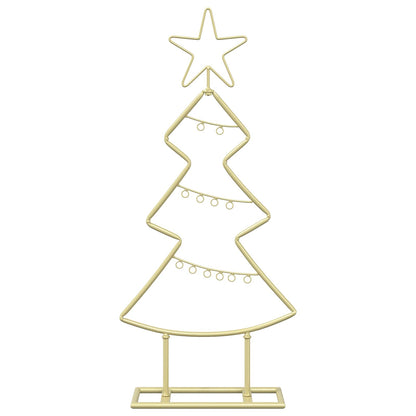 vidaXL Metal Christmas Tree with Stand KUOPIO 60 cm Steel Gold