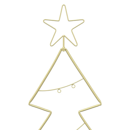 vidaXL Metal Christmas Tree with Stand KUOPIO 125 cm Steel Gold