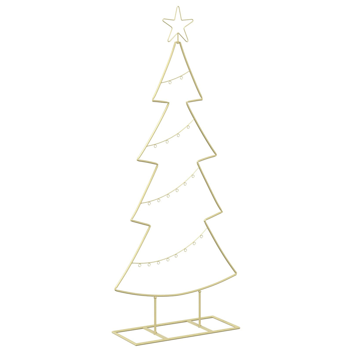 vidaXL Metal Christmas Tree with Stand KUOPIO 125 cm Steel Gold