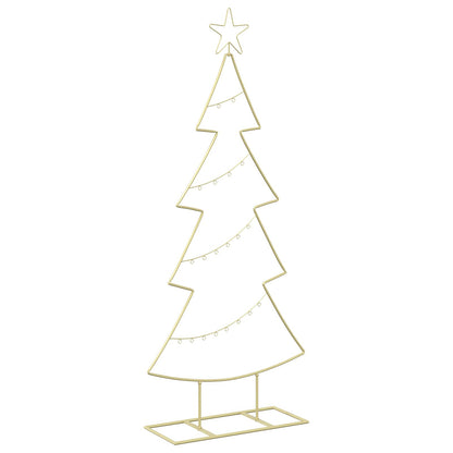 vidaXL Metal Christmas Tree with Stand KUOPIO 125 cm Steel Gold