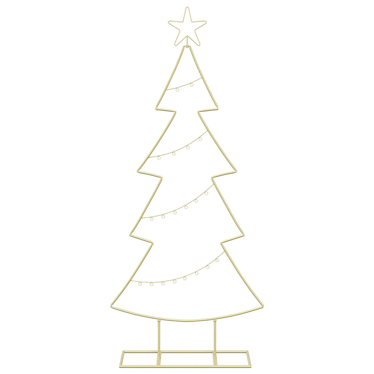 vidaXL Metal Christmas Tree with Stand KUOPIO 125 cm Steel Gold