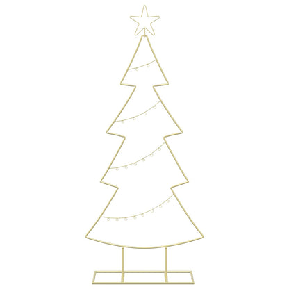 vidaXL Metal Christmas Tree with Stand KUOPIO 125 cm Steel Gold