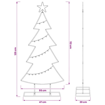 vidaXL Metal Christmas Tree with Stand KUOPIO 125 cm Steel Gold