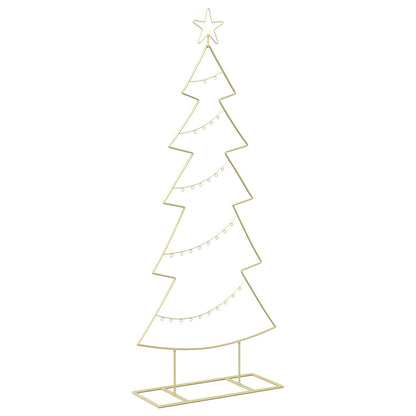 vidaXL Metal Christmas Tree with Stand KUOPIO 150 cm Steel Gold