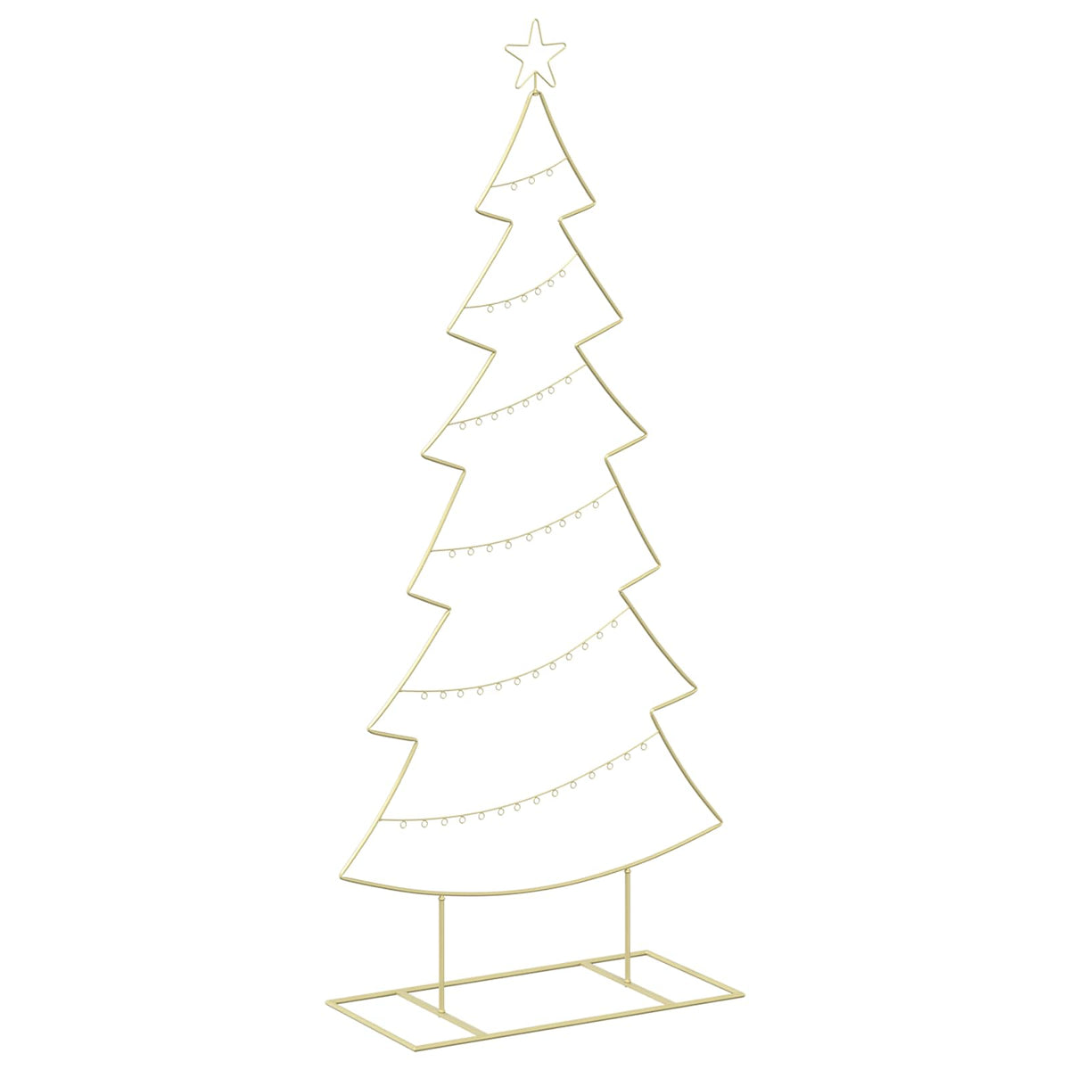 vidaXL Metal Christmas Tree with Stand KUOPIO 180 cm Steel Gold
