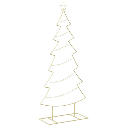 vidaXL Metal Christmas Tree with Stand KUOPIO 180 cm Steel Gold