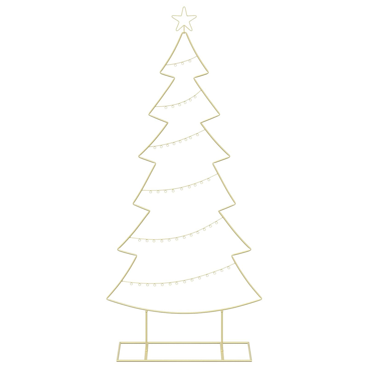 vidaXL Metal Christmas Tree with Stand KUOPIO 180 cm Steel Gold